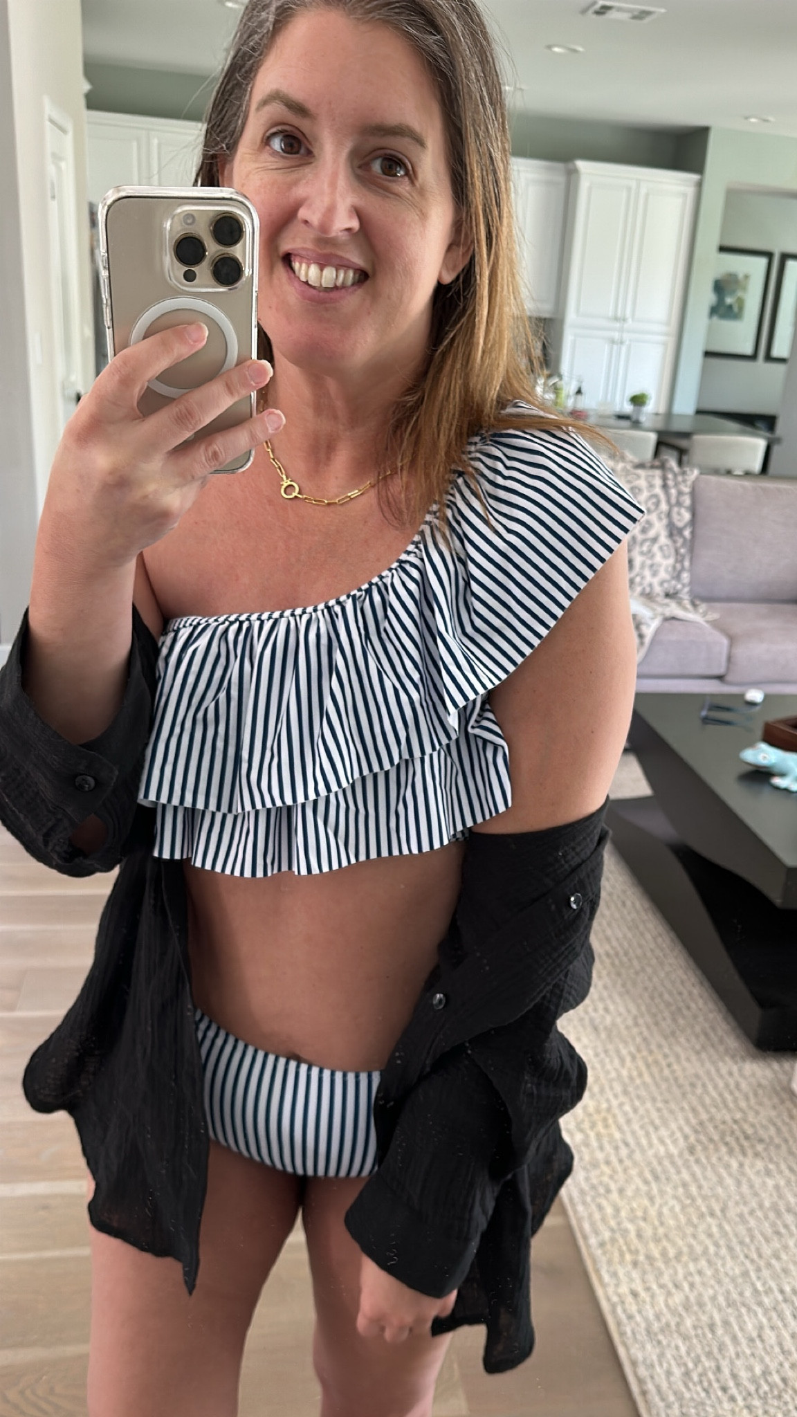 Found another amazing bathing suite on Amazon with good coverage of the booty, and completely hides the fact that I am flat now. This one made me feel so good wearing it. #boobless #flatchested #cancersurvivor 

#LTKSeasonal #LTKunder50