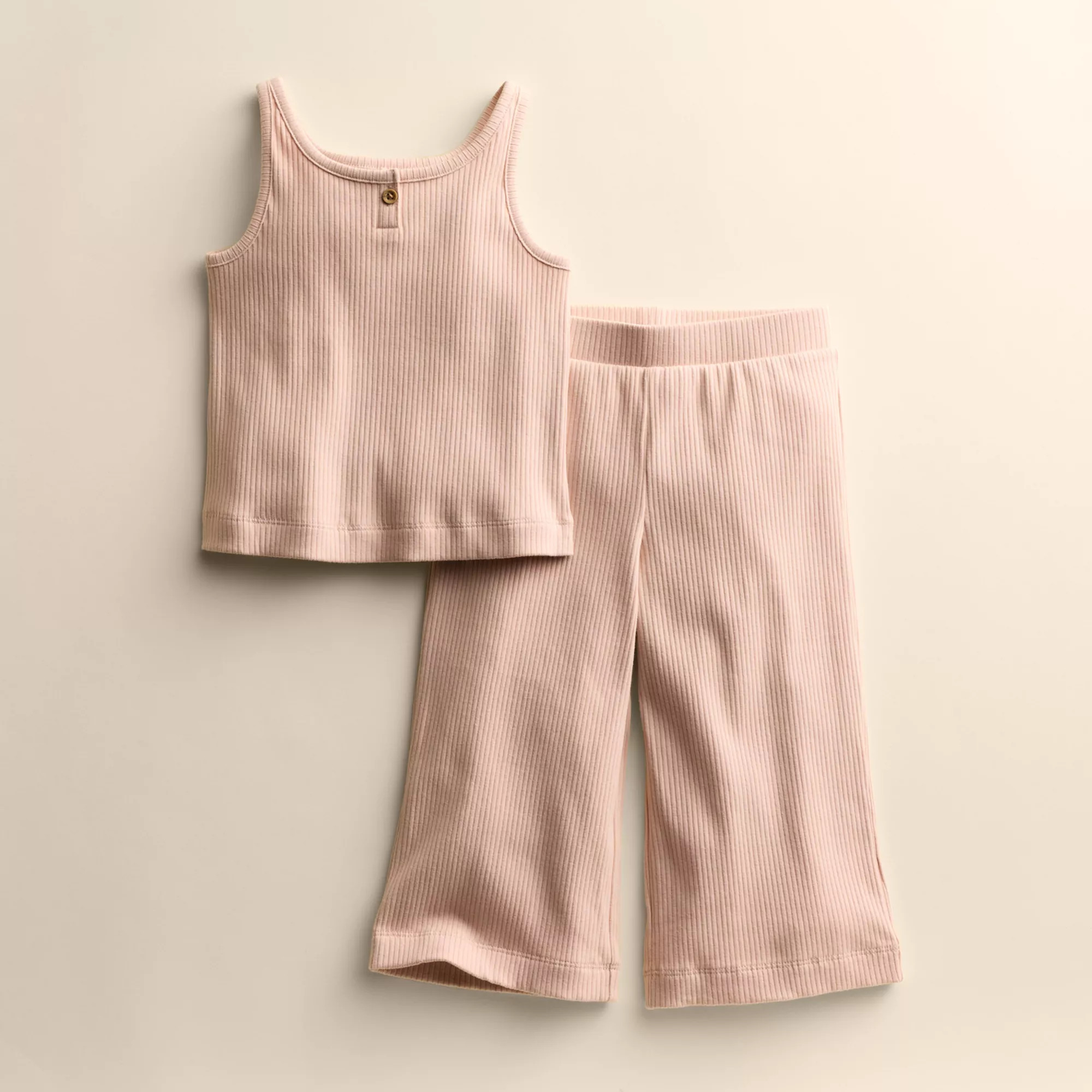 Baby & Toddler Girl Little Co. By Lauren Conrad Ribbed Tank Top & Relaxed Bottoms Set | Kohl's