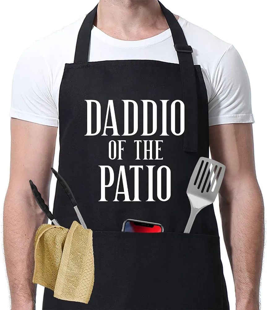 Miracu Grill Apron for Dad - Daddio of The Patio - Dad Gifts from Daughter, Son - Funny Christmas... | Amazon (US)