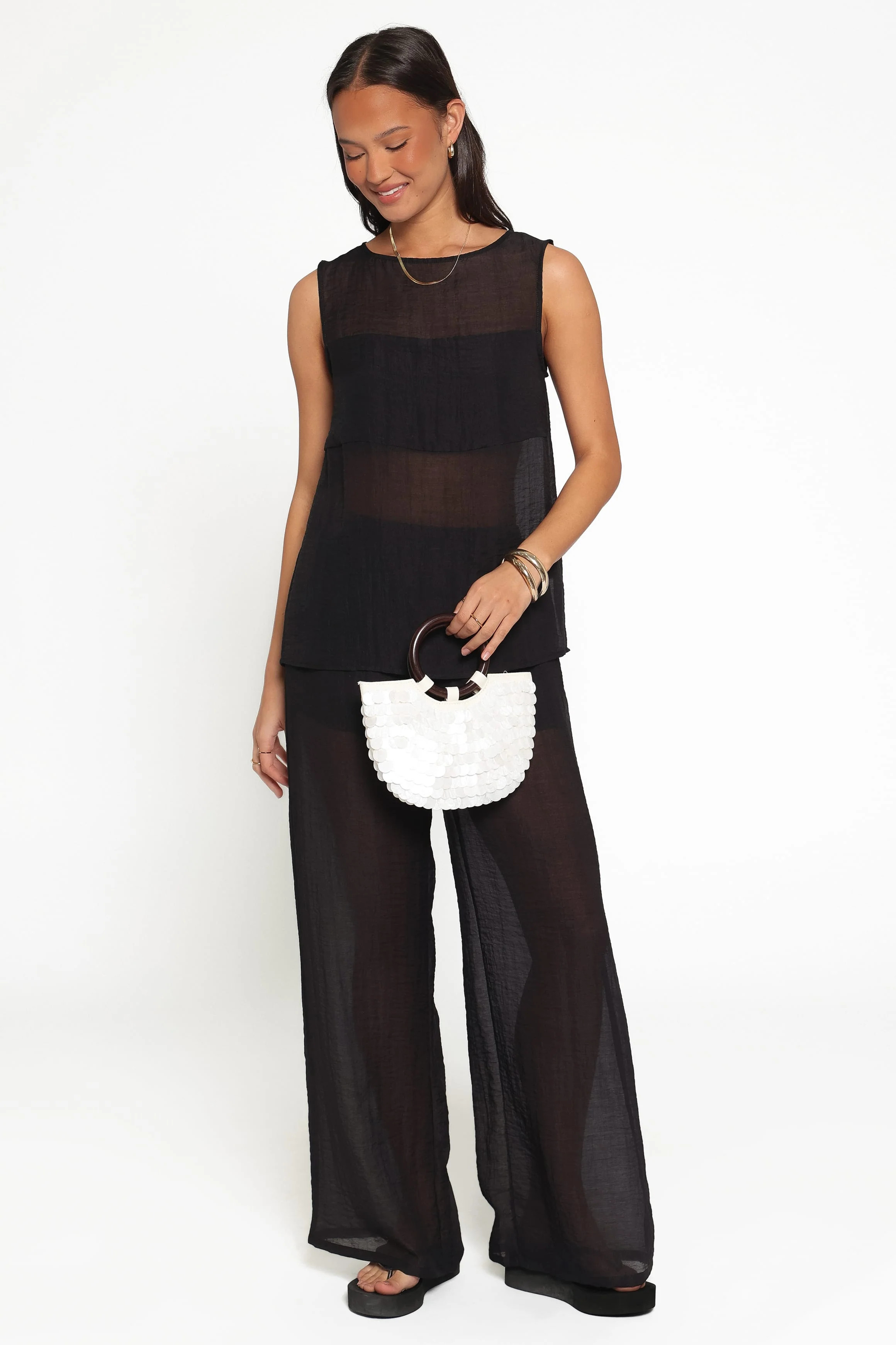 Vayla Sheer Pant - Black | Petal & Pup (AU)