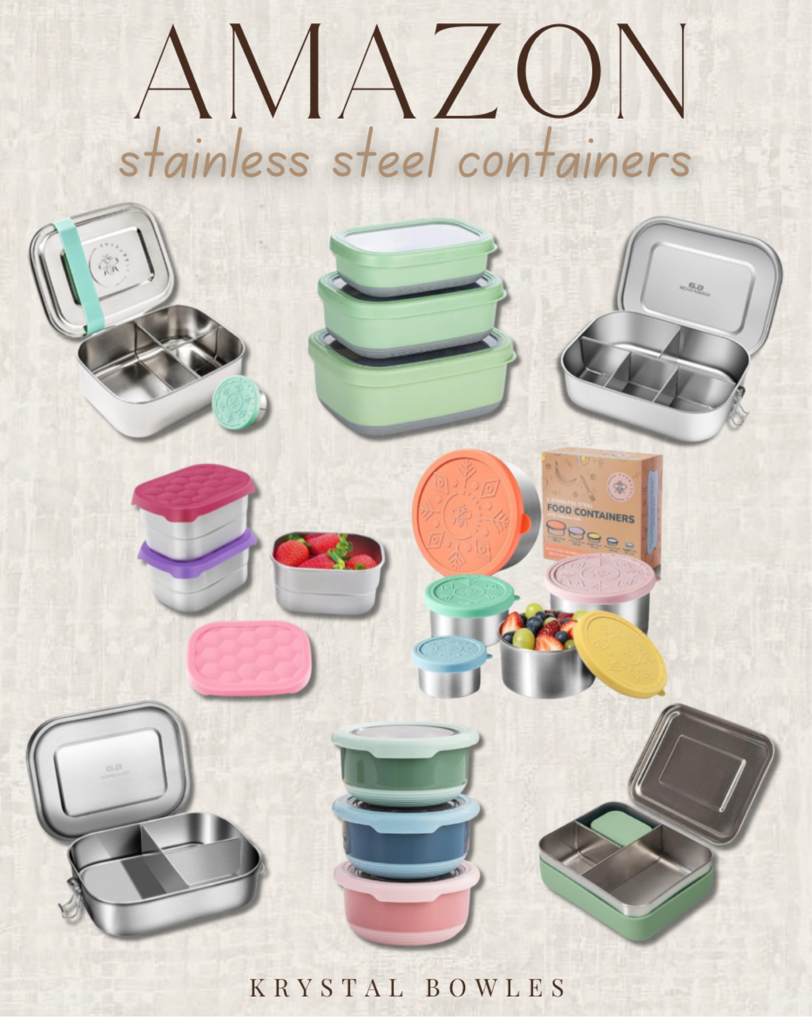 Amazon Stainless Steel containers 
Meal prep containers 
Kitchen finds

#LTKfitness #LTKhome #LTKfindsunder50