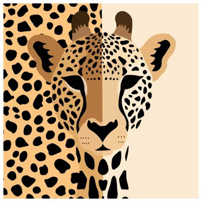 Cheetah Illustration Art Wall Tapestry - Cheetah Wall Decor | Wayfair North America