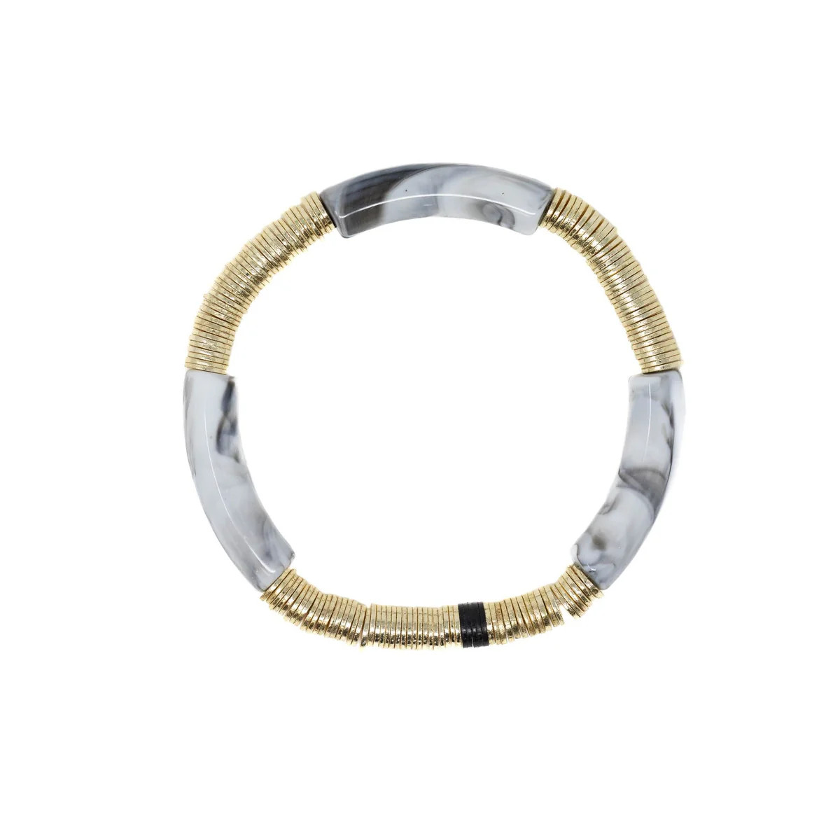 Marbled Smoke Zo Bracelet 6mm | Allie + Bess