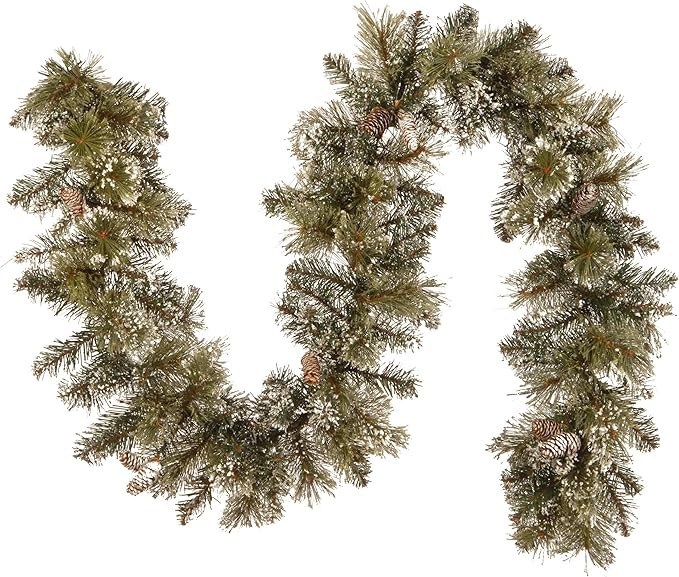 National Tree Company Artificial Christmas Garland, Green, Glittery Pine, Decorated With Pine Con... | Amazon (US)
