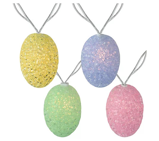 Northlight Pastel Easter Eggs String Light Setw/White Wire | QVC