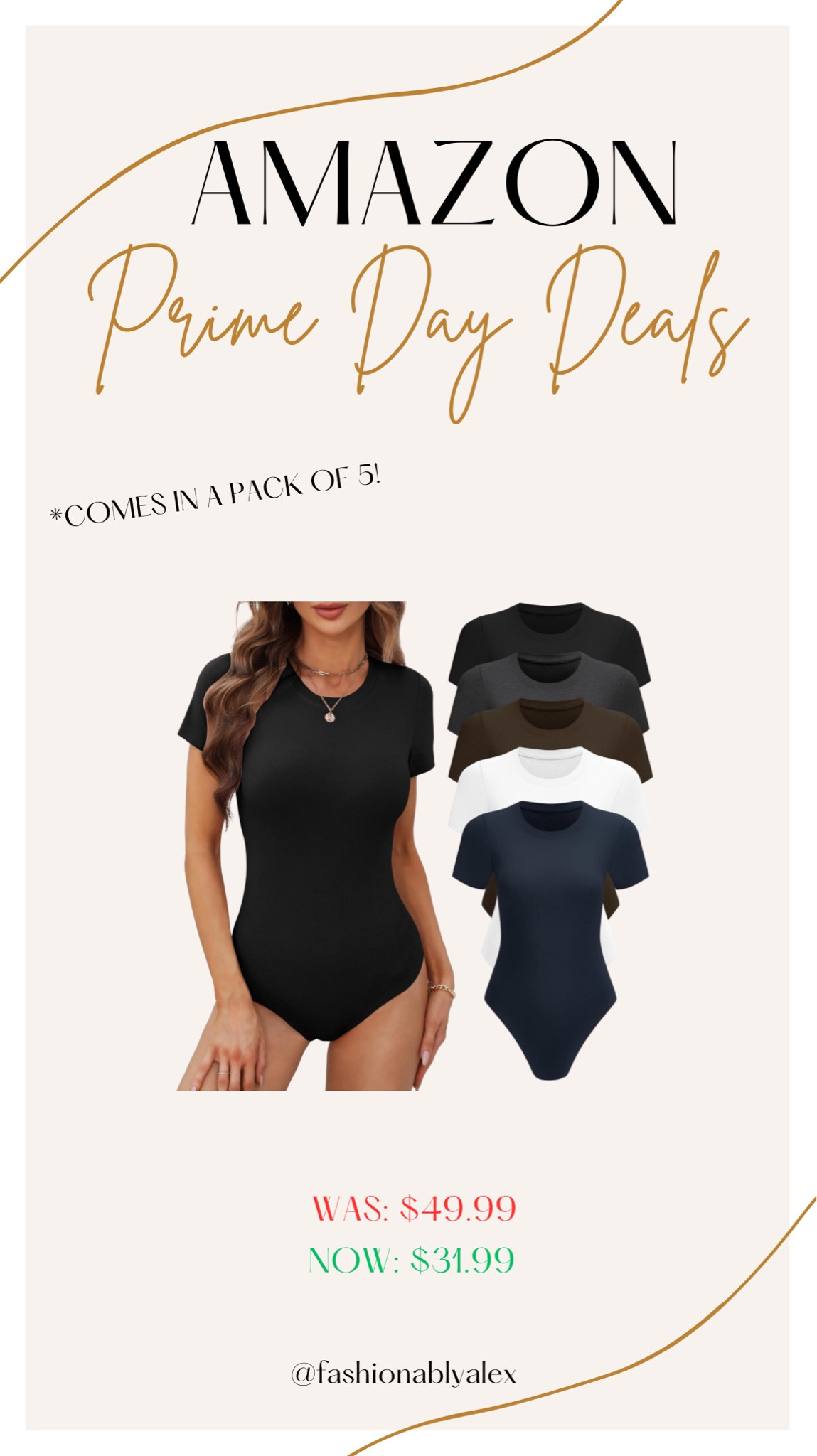 Grab this 5 pack of my favorite bodysuits while they are on sale during Amazons Prime Day Sale! They come in a bunch of different colors too! 

#LTKStyleTip #LTKMidsize #LTKSaleAlert