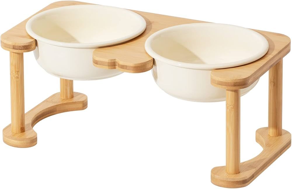 Havniva Ceramics Raised Dog Bowl with Non-Slip Stand Elevated Dog Bowl for Medium Dog Food and Wa... | Amazon (US)
