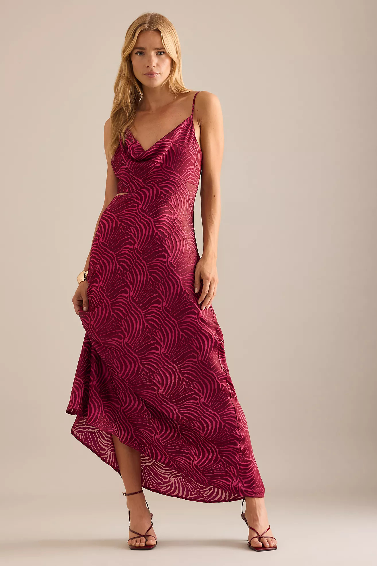By Anthropologie Kelly Cowl Neck Cut-Out Maxi Dress | Anthropologie (UK)