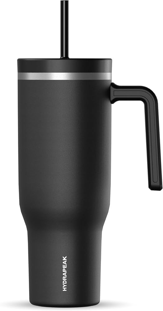 Hydrapeak Voyager 40oz Insulated Tumbler with Handle & Straw Lid, Leak Resistant Stainless Steel ... | Amazon (US)