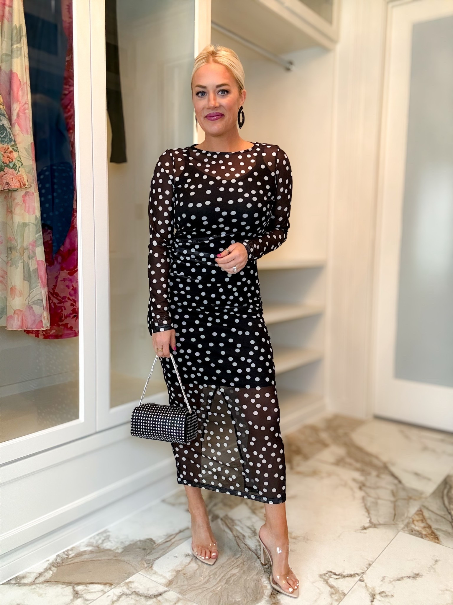 Polka dot event dress from Amazon - medium 