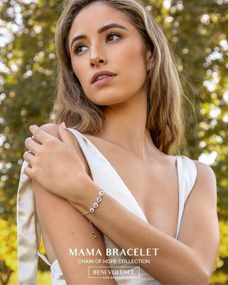 Benevolence LA Mama Bracelet, 14k Gold Dipped Bracelets for Women, Mother's Day Gifts from Daught... | Amazon (US)