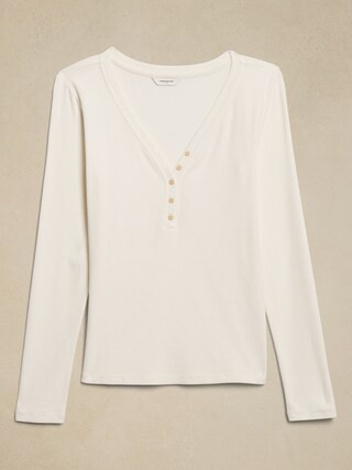 Ribbed Henley Top | Banana Republic Factory | Banana Republic Factory