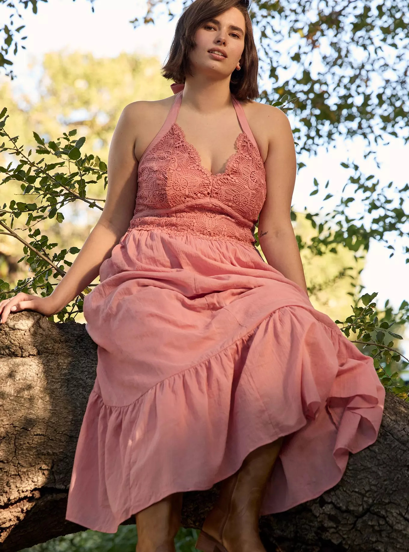 Festi Lace Inset Halter Maxi Dress | Torrid (US & Canada)