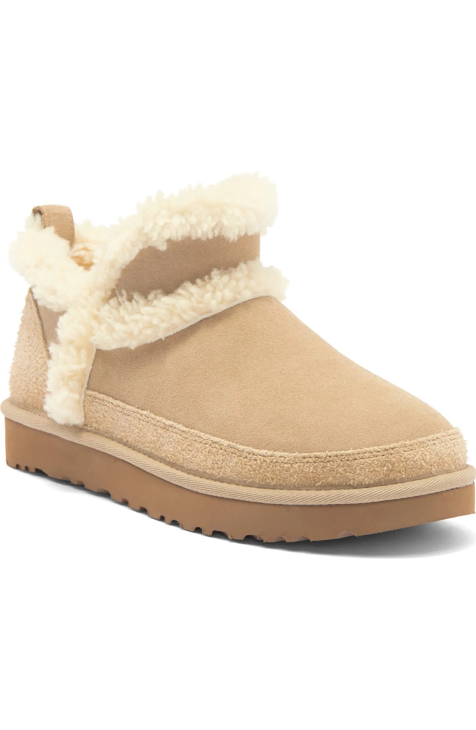 Classic Ultra Mini Spillseam Genuine Shearling Bootie (Women) | Nordstrom