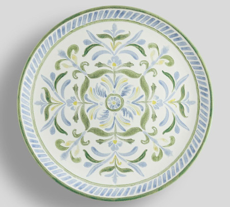 Chambray Tile Stoneware Dinner Plates | Pottery Barn UK