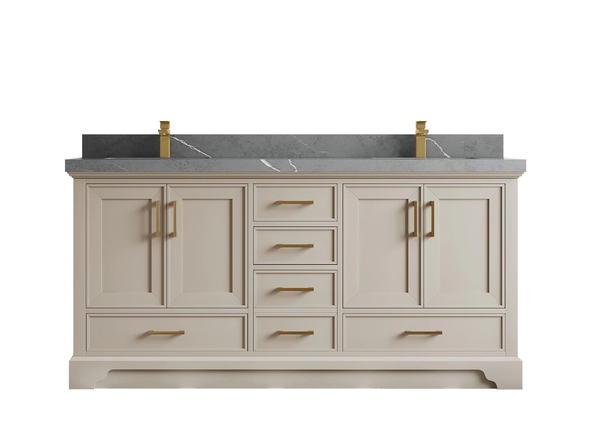 Charlotte 72'' Double Bathroom Vanity with Top | Wayfair North America