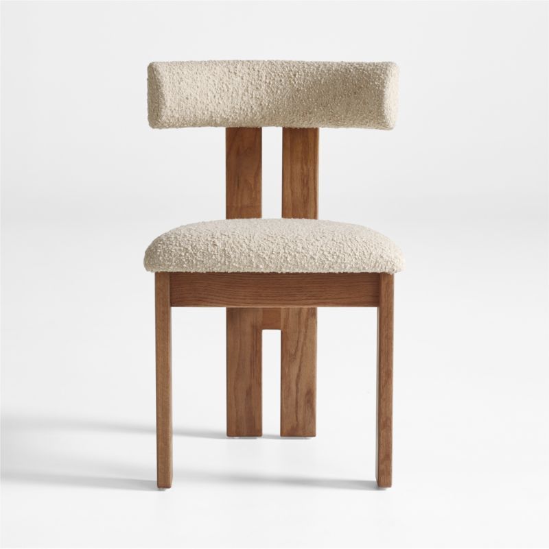 Ceremonie Natural Boucle Dining Chair by Athena Calderone | Crate & Barrel | Crate & Barrel