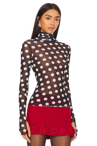 Zadie Top in Diagonal Dot | Revolve Clothing (Global)