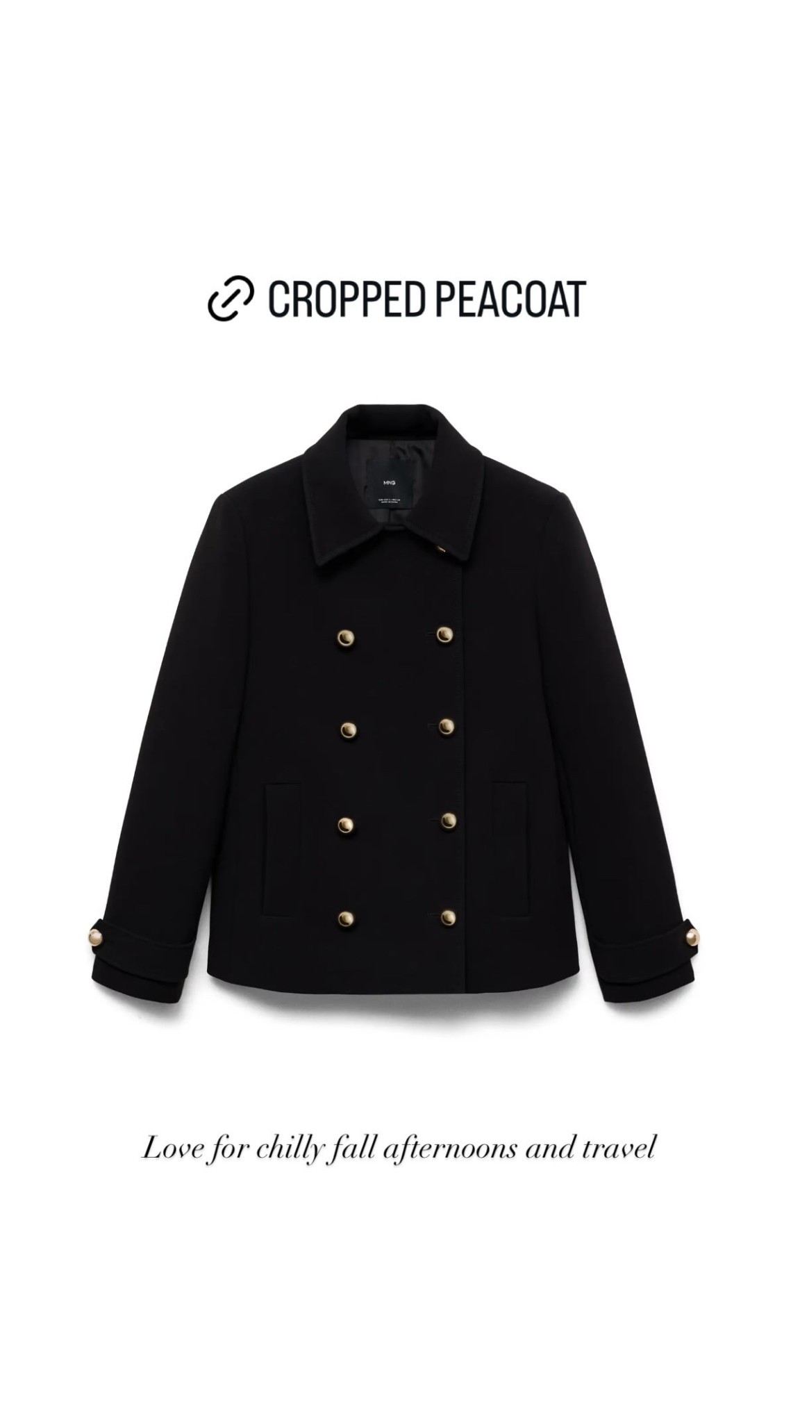 Love for chilly fall afternoons and travel, fall jacket, peacoat, Mango.

#LTKSeasonal #LTKstorytime #LTKSaleAlert