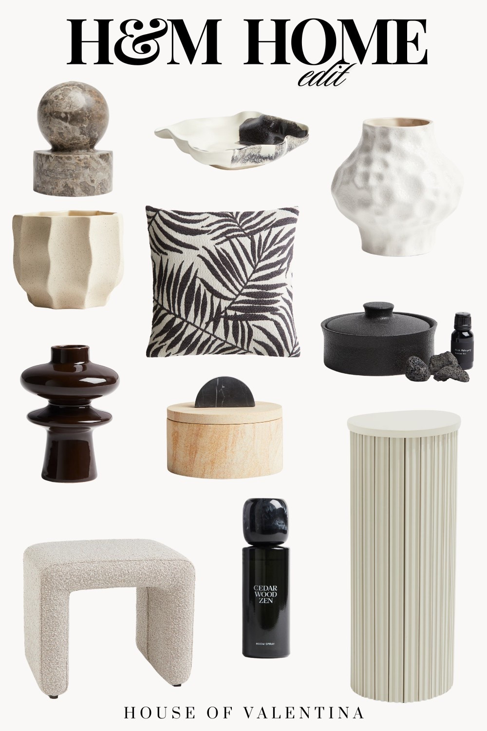Discover the latest H&M Home decor finds with this curated collection of modern neutral home accents and sculptural design pieces. Featuring textured vases, wavy planters, natural wood containers, bouclé stools, and minimalist black accessories, this edit brings a refined, earthy elegance to any interior. Perfect for lovers of modern organic style, Japandi decor, and contemporary home accessories, these budget-friendly finds create a curated, designer look without the high price tag. Shop the best of affordable luxury home decor, neutral modern interiors, and elevated minimalism with H&M Home.


#LTKStyleTip #LTKHome #LTKSummerEdit