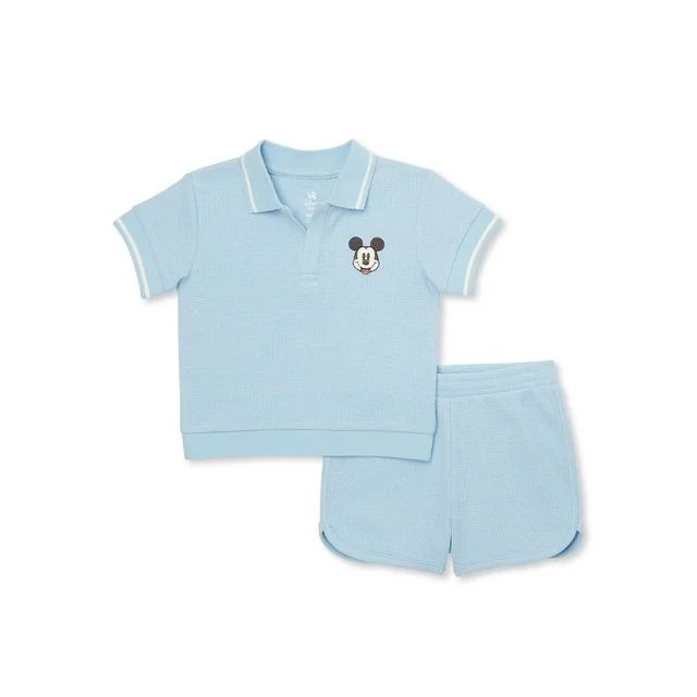 Mickey Mouse Baby Polo Shirt and Shorts Set, 2-Piece, Sizes 0M-18M | Walmart (US)
