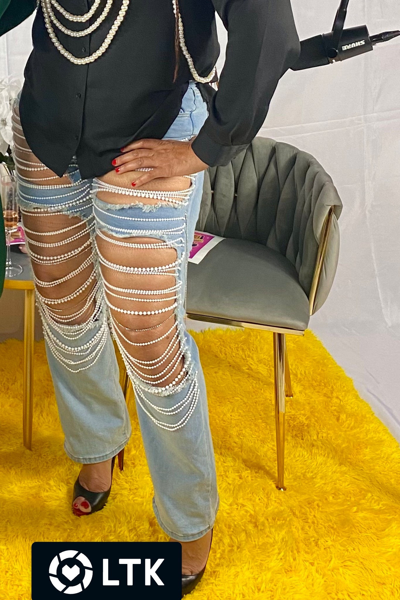 STAND OUT in these distressed pearl jeans from #Amazon. They’re stretchy in all the right places. You can dress them up or down and pair them with any color top of your choice. #socute #Liketkit #holiday2026 #christmas #thanksgiving #blackfriday #outfits 

#LTKHoliday #LTKCyberWeek #LTKdayinmylife