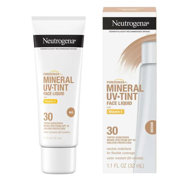 Neutrogena Purescreen+ Tinted Mineral Sunscreen, Medium, 1.1 fl. oz | Walmart (US)