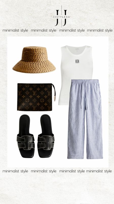 𝒮𝓅𝓇𝒾𝓃𝑔 𝒪𝓊𝓉𝒻𝒾𝓉
Spring outfit with basics
Linen pants, straw hat, blacks sandals, clutch bag, tank top, spring outfit, springstyle, spring fashion


#LTKSeasonal #LTKitbag #LTKstyletip