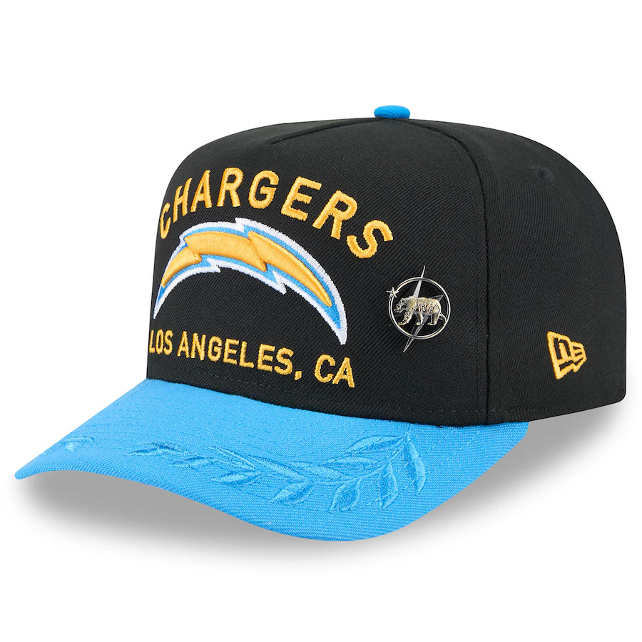 Los Angeles Chargers New Era 2025 NFL Draft On Stage A-Frame 59FIFTY Fitted Hat - Black/Powder Bl... | Fanatics