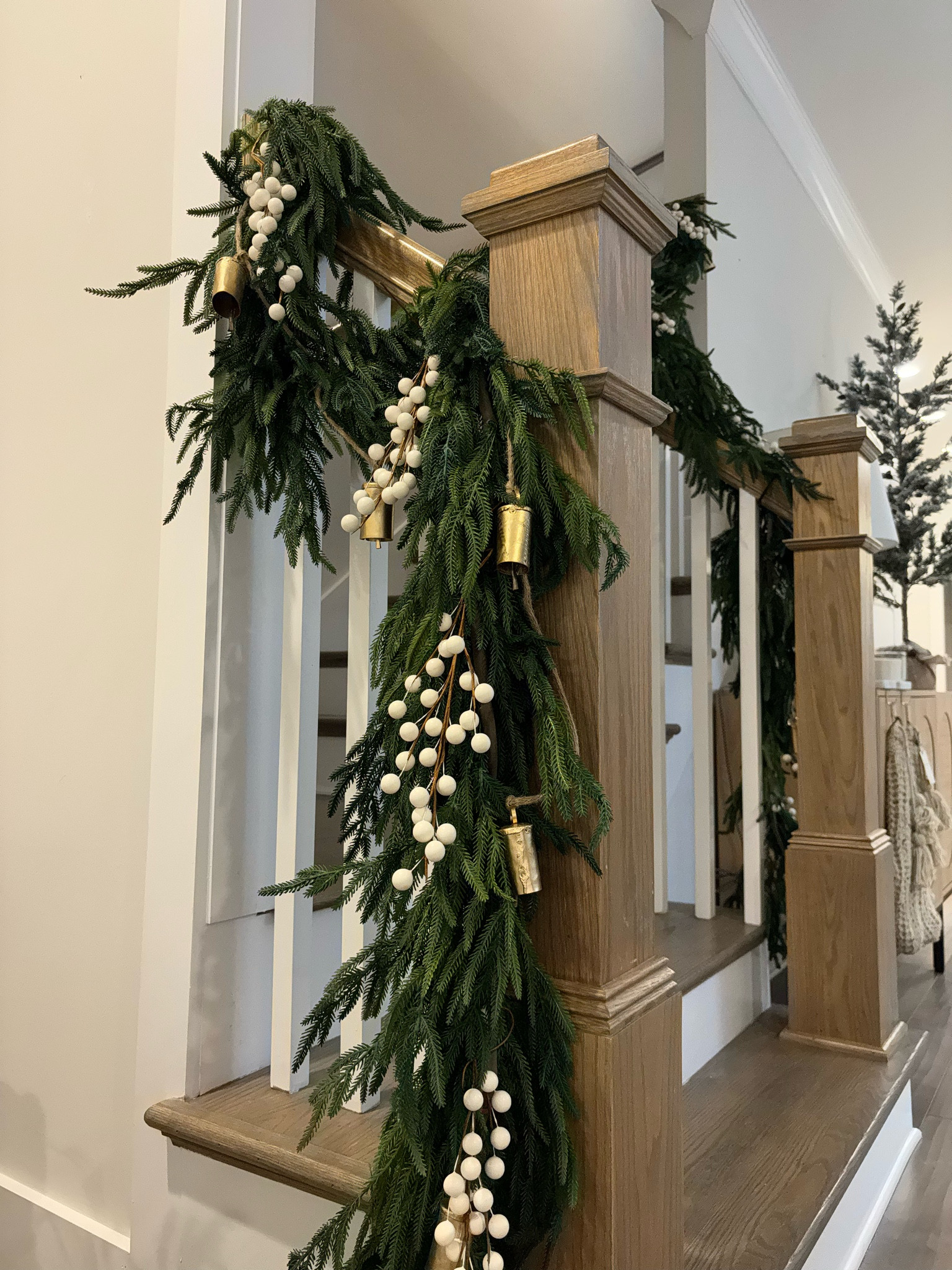 Amazon garland! I added bells & white picks! 🌲

#LTKSeasonal #LTKHome #LTKHoliday