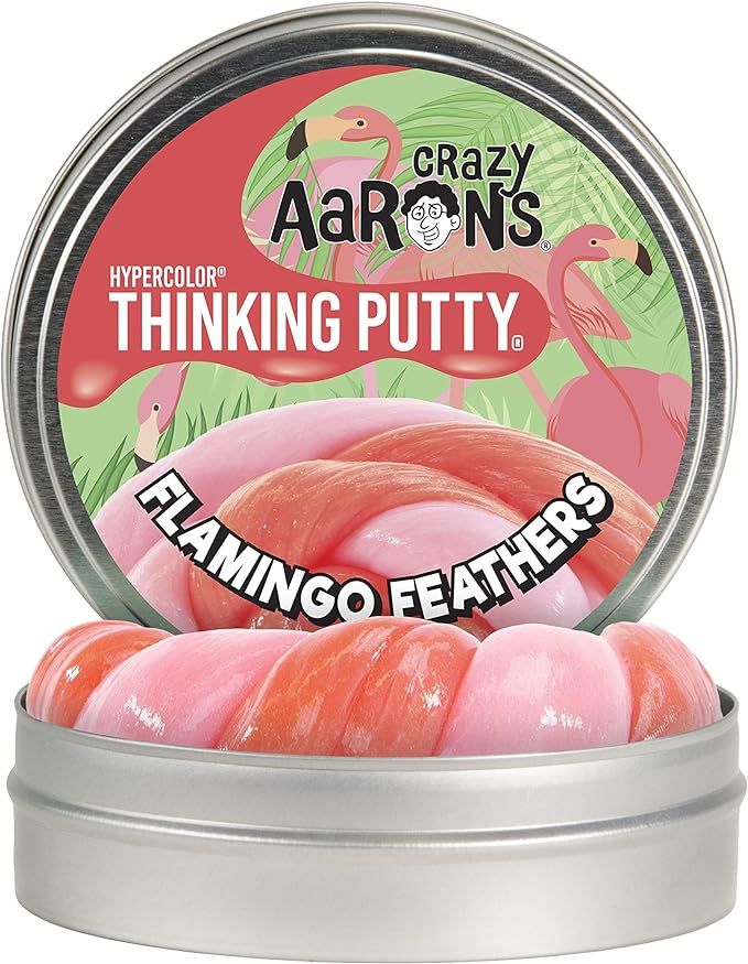 Crazy Aaron’s Thinking Putty 4” Tin - Flamingo Feathers Hypercolor - Color Changing Putty, So... | Amazon (US)