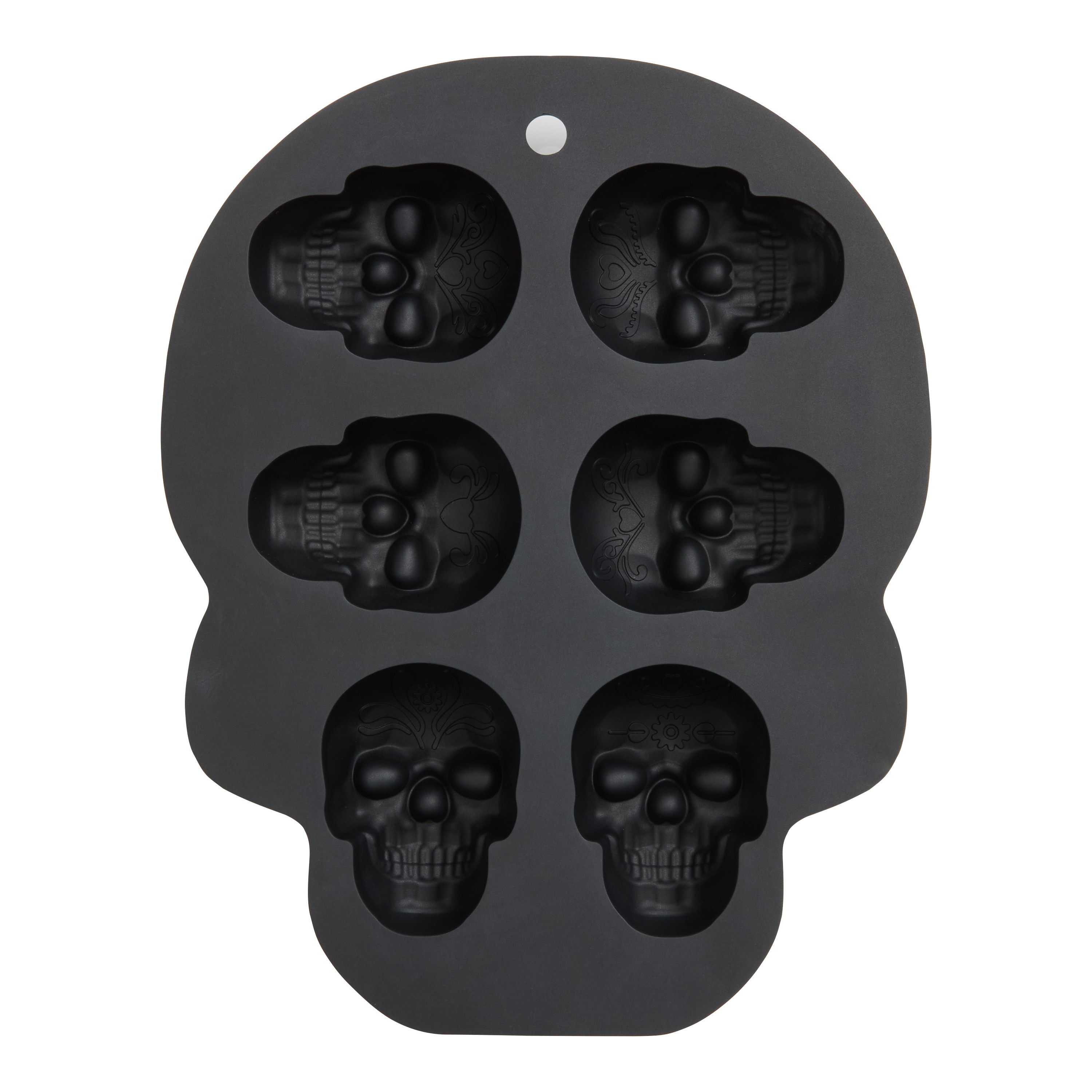 Black Skull Shaped Silicone Ice Mold | World Market