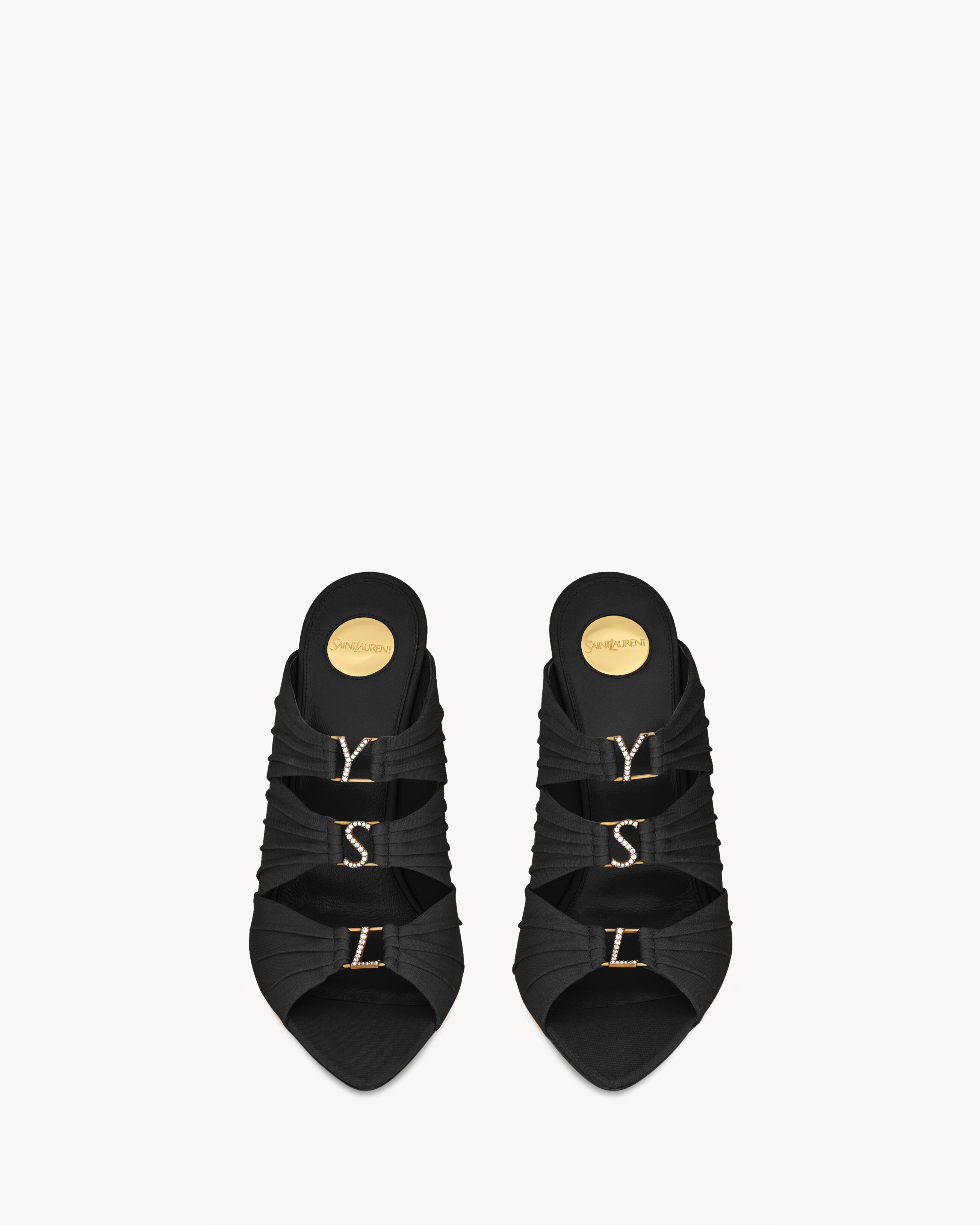 EMILIE mules in satin crepe | Saint Laurent Inc. (Global)