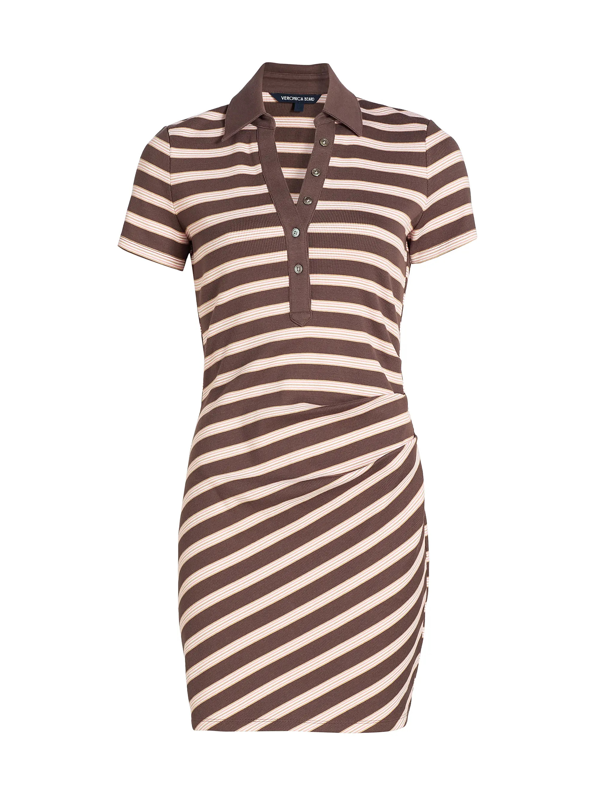 Veronica Beard Lanier Striped Polo Minidress | Saks Fifth Avenue | Saks Fifth Avenue