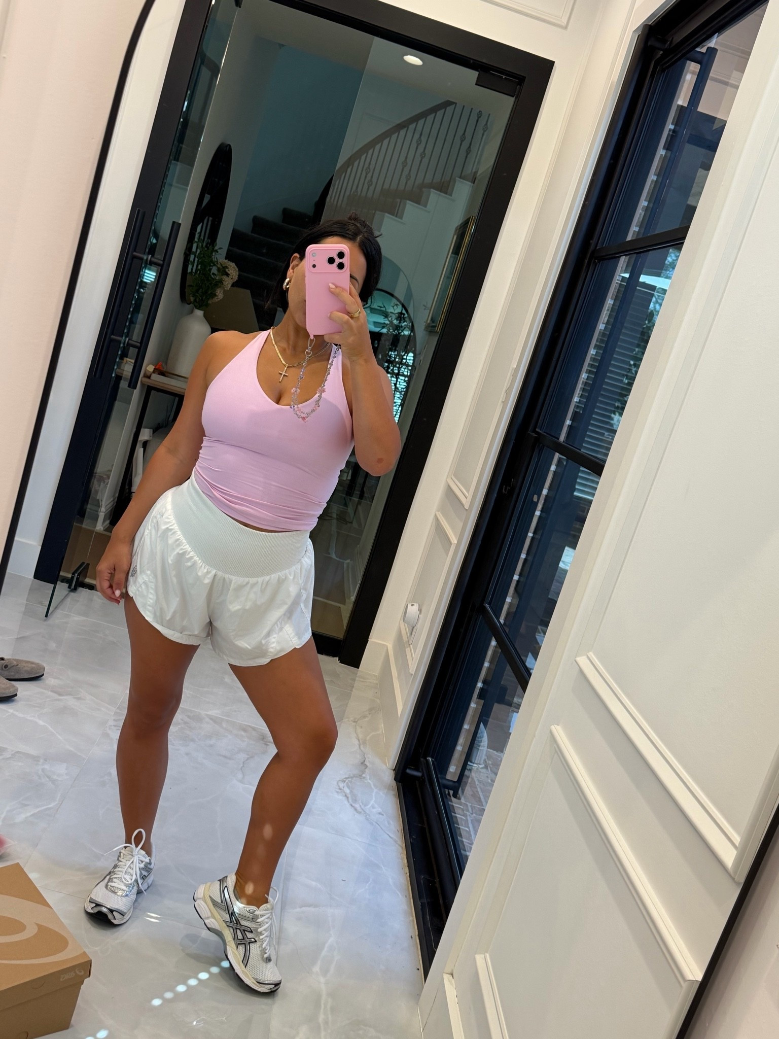 Walk outfit of the day. Comfiest shorts and top!!
Running shorts on sale today!! - small
Top XS 
Hubby bought me the cutest sneakers!! Sooo comfy - I loveeee them!! 

Sneakers 
Walk sneakers 
Workout 
Sneakers of the day 
ASICS 
Mom style 
Causal style 
Everyday style

#LTKmomlife #LTKfitnessgoals #LTKTravel

#LTKSaleAlert #LTKPetite #LTKootd