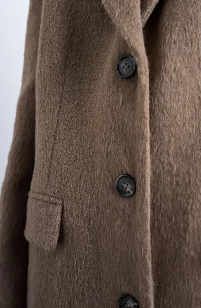 Three-Button Brushed Coat | Nordstrom