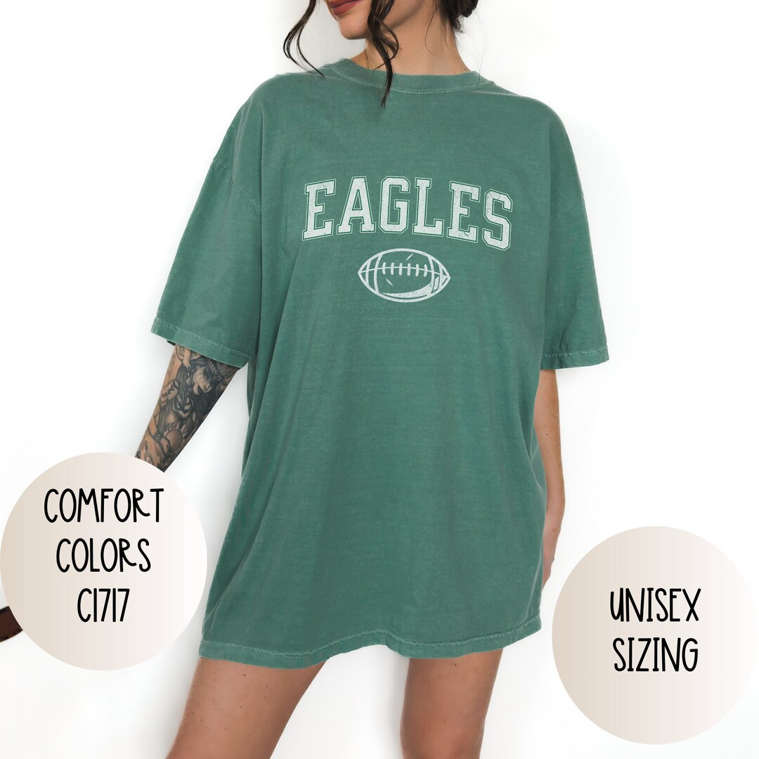 Comfort Colors Eagles Shirt for Eagles Football Fan on Game Day Custom Football Mascot Shirt for ... | Etsy (US)