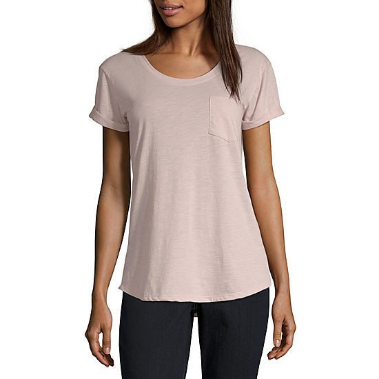 a.n.a-Womens Round Neck Short Sleeve T-Shirt | JCPenney