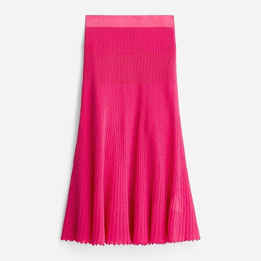 Ribbed flare midi skirt | J.Crew US