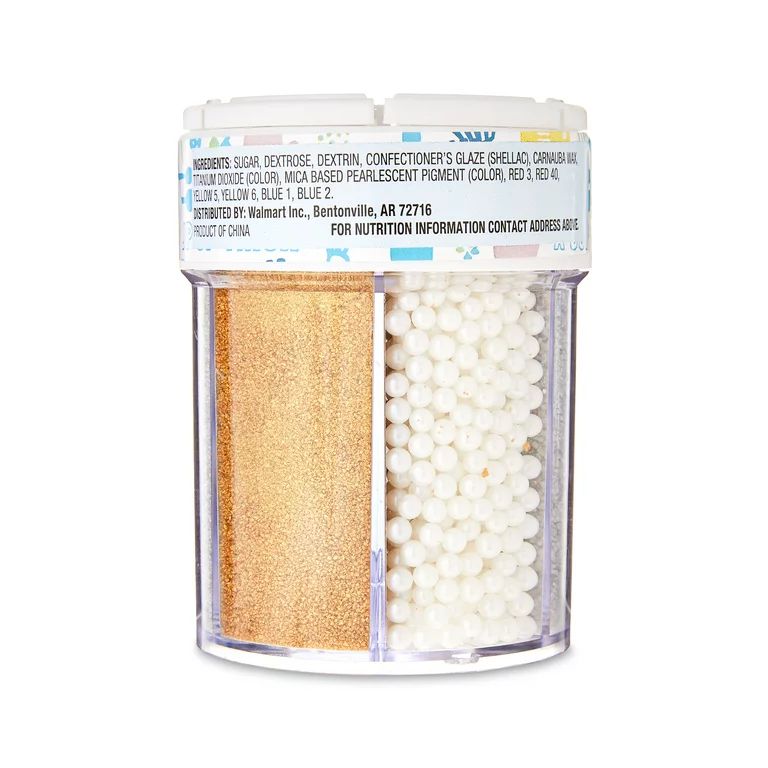 Great Value 6-Cell Gold & Silver Sprinkles Mix, 7 oz - Walmart.com | Walmart (US)