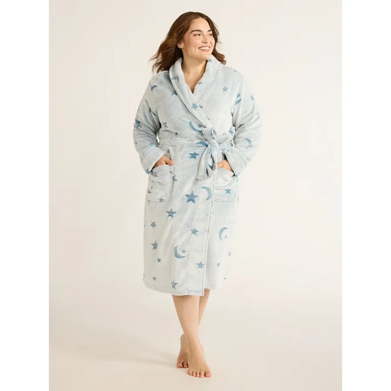 Joyspun Women's Plush Robe, Sizes S to 3X - Walmart.com | Walmart (US)