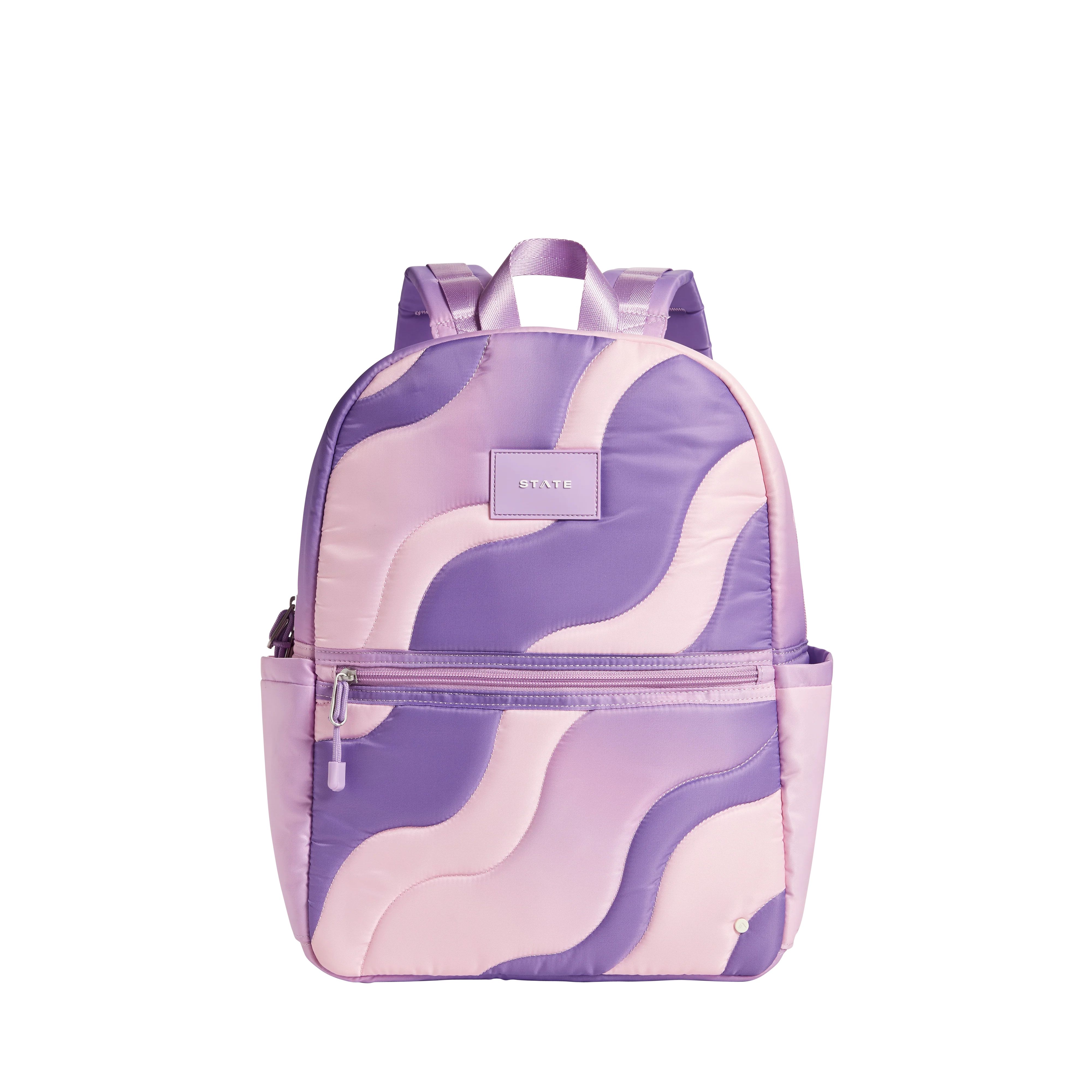STATE Bags | Kane Kids Double Pocket Backpack Wiggly Puffer Purple | STATE Bags