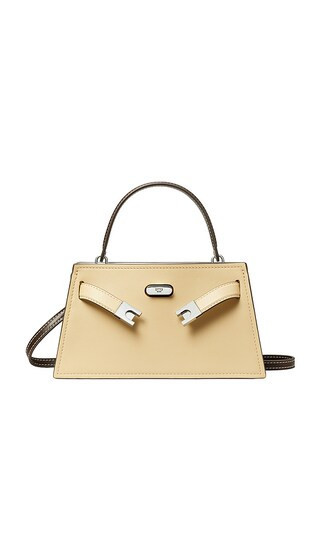 Tory Burch Lee Radziwill Mini Top Handle Bag in Cream. | Revolve Clothing (Global)