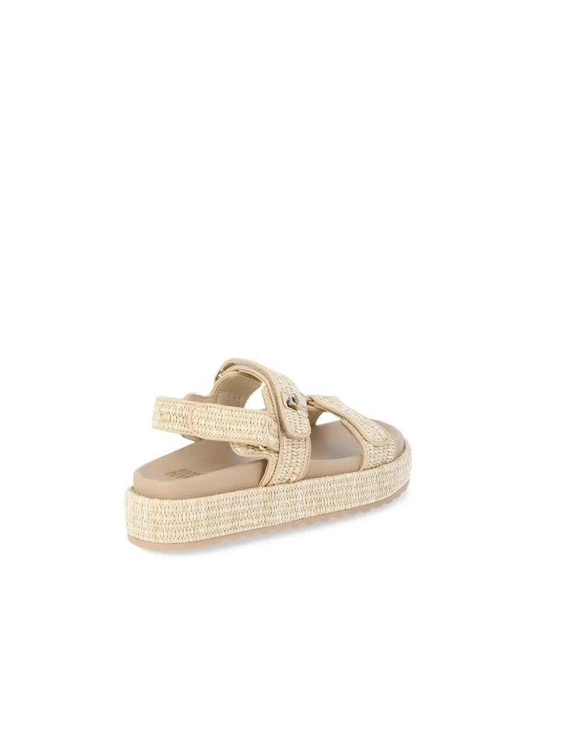 Madden NYC Women’s Raffia Flatform Sandals with Adjustable Straps | Walmart (US)