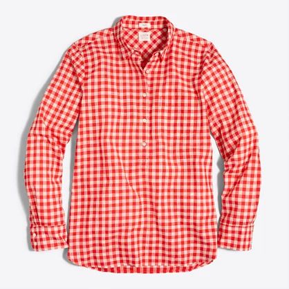 Plaid gauze shirt in boy fit | J.Crew Factory