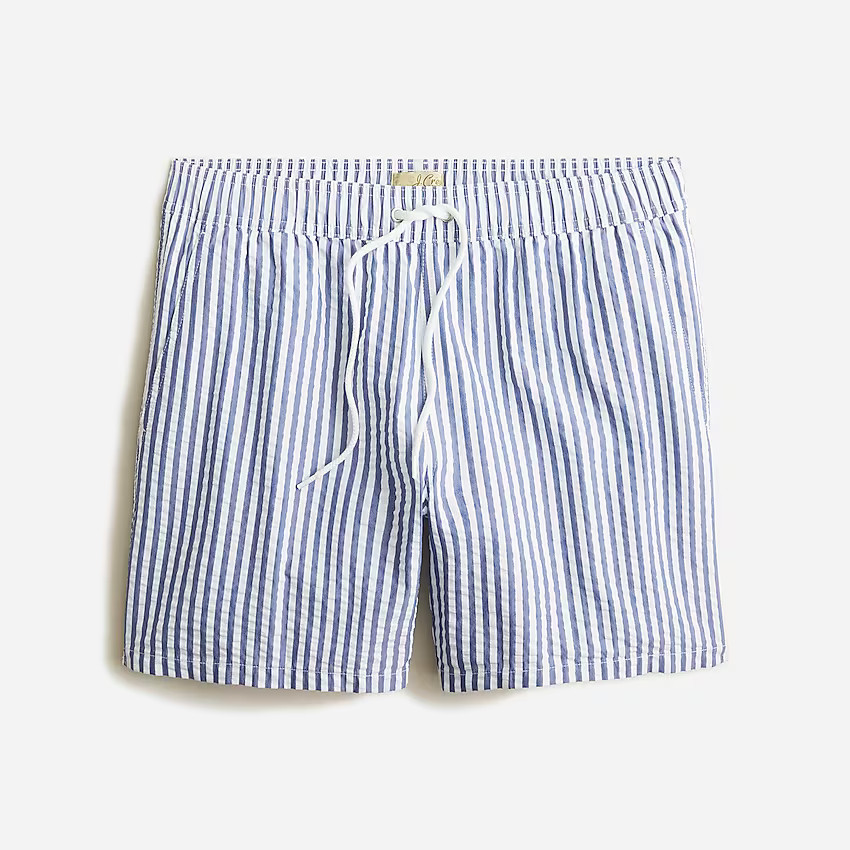 6" swim trunk in seersucker | J. Crew US