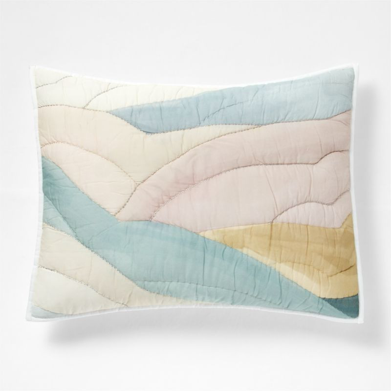 Cloud Embroidered Hand-Quilted Cotton Kids Pillow Sham + Reviews | Crate & Kids | Crate & Barrel