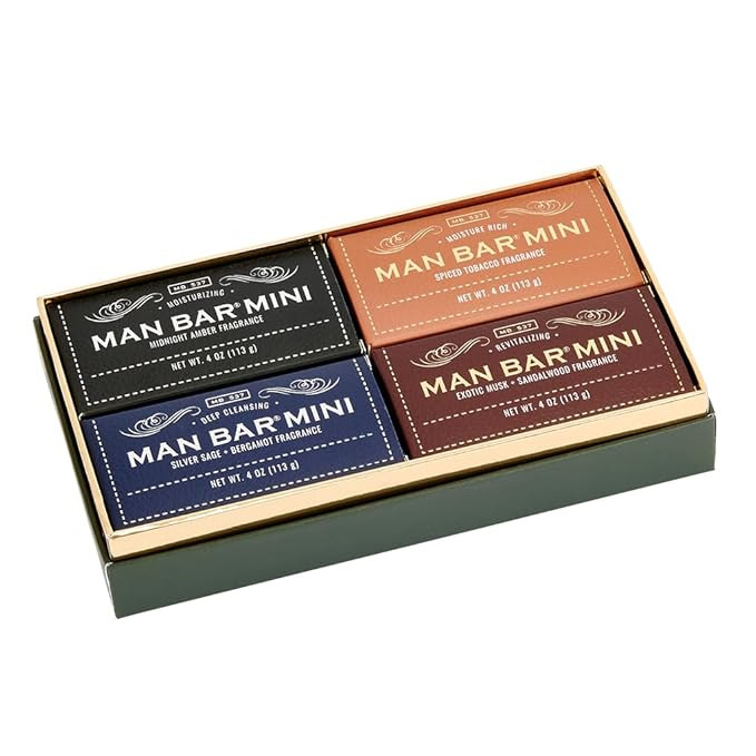 San Francisco Soap Co Man Bar Minis 4-Piece Gift Set - No Harmful Chemicals - Good for All Skin T... | Amazon (US)