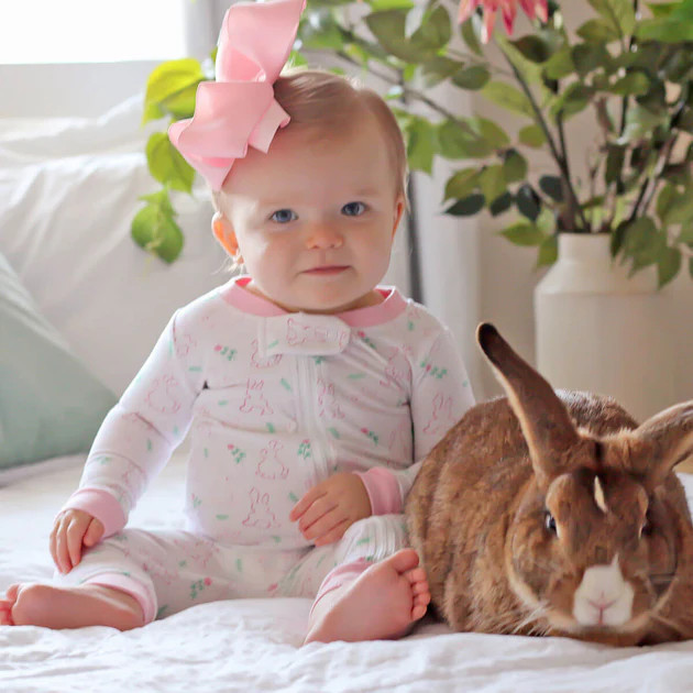 Easter Cuteness Pink Zip Sleeper | Classic Whimsy