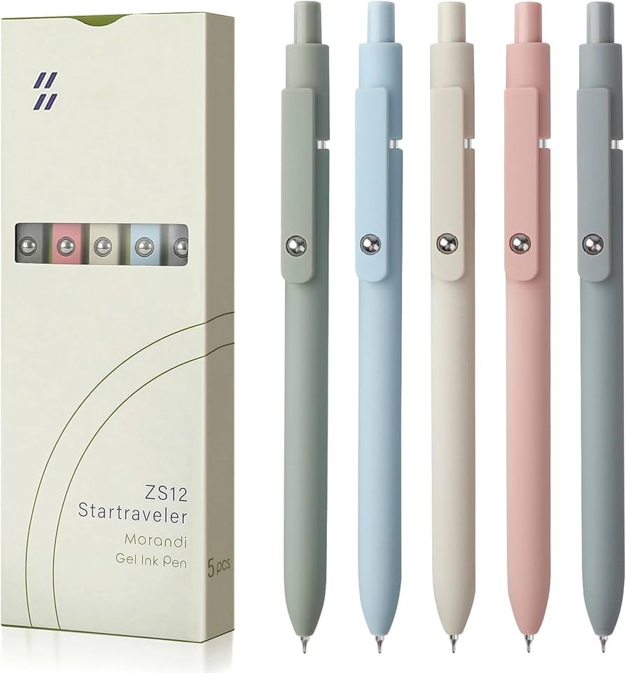 FIOVER Gel Pens, 5pcs 0.5mm Quick Dry Black Ink Pens Fine Point Smooth Writing Pen High-End Serie... | Amazon (US)